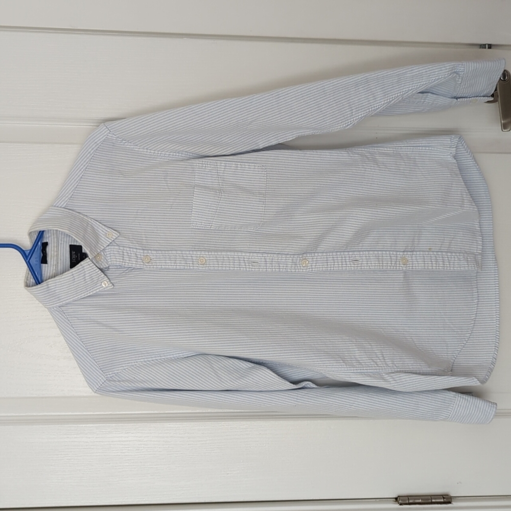 J. Crew Striped Oxford Long Sleeve Button Down S